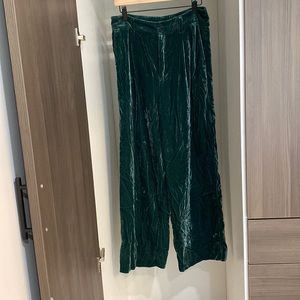 Crushed Velvet Wide Leg Pant